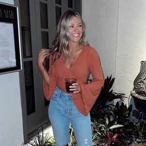 Urban Outfitters long sleeve bell sleeved top